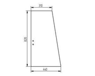 szyba koparka CAT - drzwi górna tylna przesuwna 210-9338 (1771)