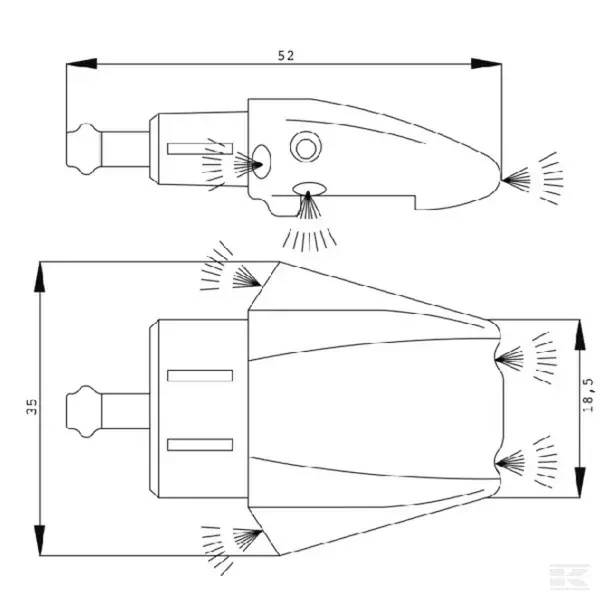 dysza spryskiwacza 6 dysz