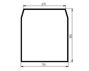 szyba ładowarka teleskopowa JCB - przednia 827/80112 (3628)