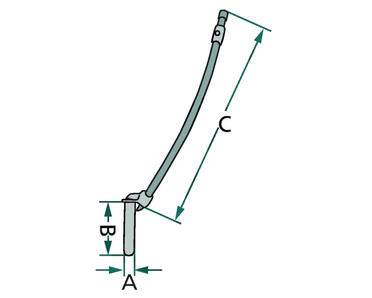 Sworzeń zaczepu wygiętym uchwytem 150/630mm fi 31