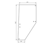 szyba do ciągnika Kubota - drzwi lewe 3F260-53080 (4334)