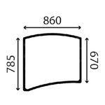 szyba JCB - tylna 827/80331 (3092)
