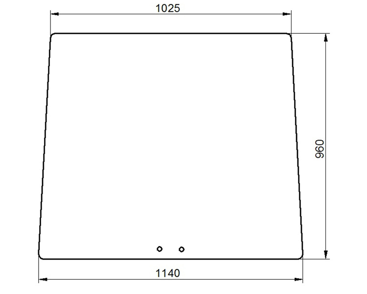 szyba do ciągnika John Deere - przednia stała R204742