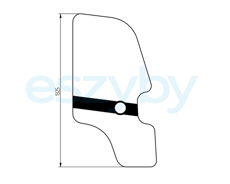 Szyba Weidemann 1770 CX50 - drzwi prawe 1000207649 (2610)