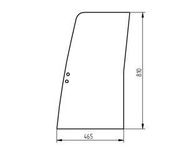 szyba koparka CAT - drzwi górna przednia przesuwana 156-6475 (3067)