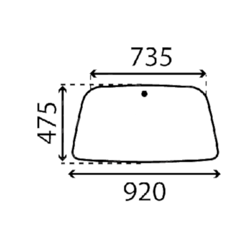 szyba do ciągnika John Deere - dachowa R234194 (4680)