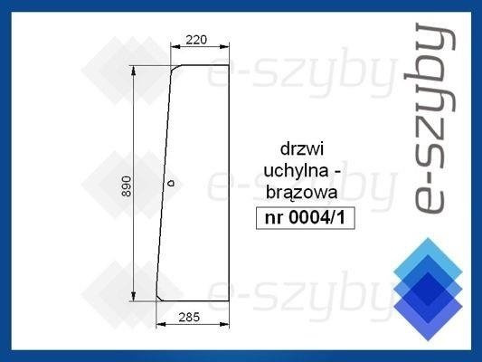 szyba CASE XL - drzwi brązowa 3233053R2 (0004/1)