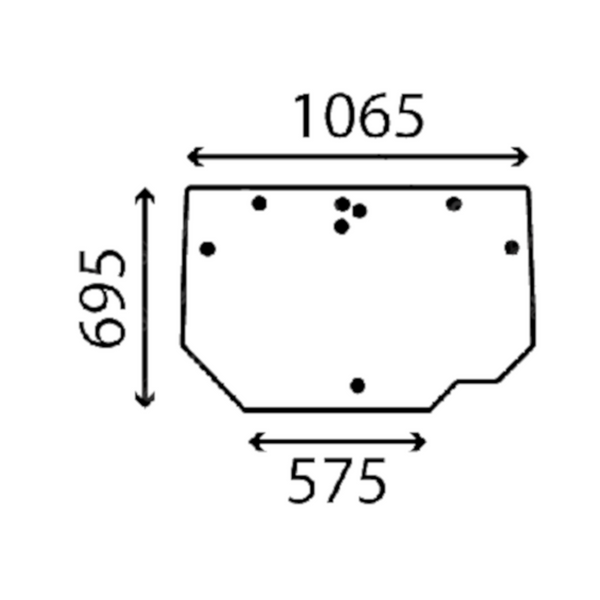 szyba Valtra - tylna VA263309 (5216)