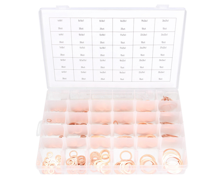 Zestaw podkładek miedzianych 580szt GEKO