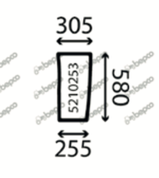 szyba Landini, McCormick - przednia dolna lewa 3672728M1