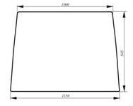 szyba Case, Fiat, Ford, New Holland - przednia bez nadruku 82002183 (1147)