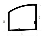 szyba ładowarka teleskopowa Claas Targo - drzwi górna 03178361 (2016)