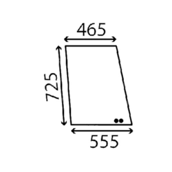 szyba do ciągnika Fendt - boczna przesuwana lewa F231801200570