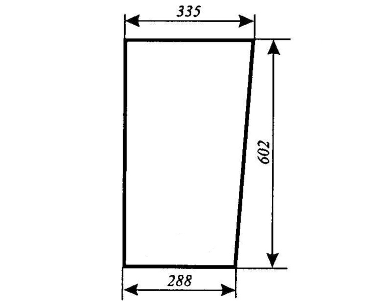 szyba do ciągnika Zetor - przednia dolna 10368108 (594)