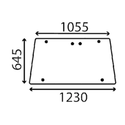 szyba do ciągnika Same - przednia otwierana 04439294