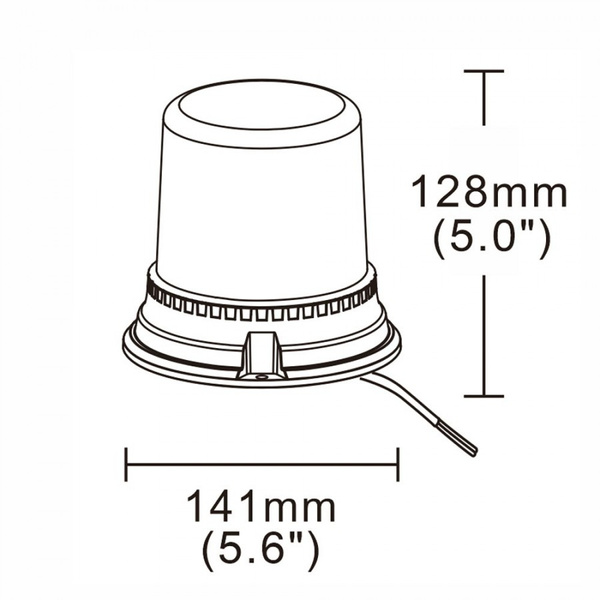 lampa błyskowa, kogut LED 36x LED R65 R10 141x128mm
