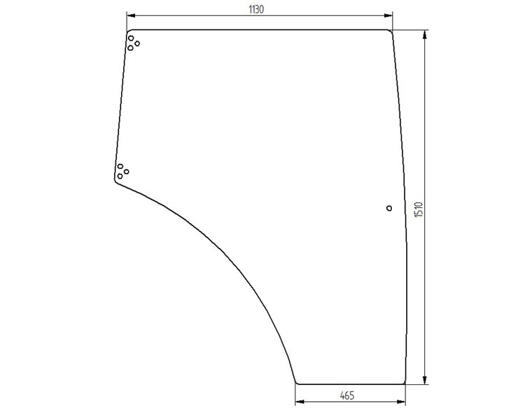 szyba do ciągnika Massey Ferguson, Valtra - drzwi prawe 4285453M1