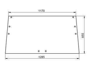szyba do ciągnika Deutz-Fahr - tylna 520499 (2369)
