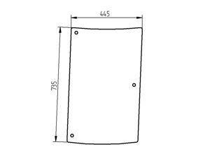 szyba do ciągnika Kubota - boczna prawa 3C59170542 (1728)