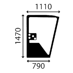 szyba - boczna otwierana prawa 0000694412