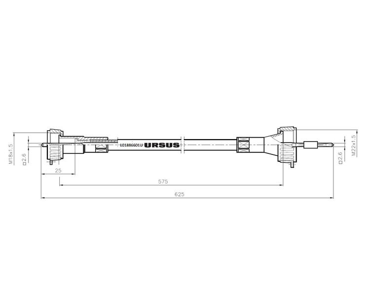 Linka - Licznik MTG L-575mm/625mm 42341430 C-330 ORYGINAŁ URSUS