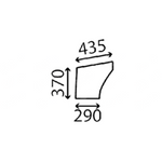 szyba Kubota - drzwi dolna lewa RG518-46720 (3772)