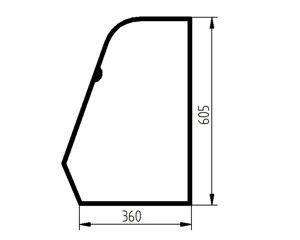 szyba ładowarka teleskopowa JCB - drzwi górna przednia 827/30431