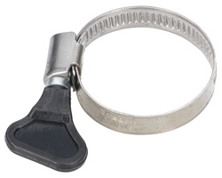 Opaska zaciskowa z pokrętłem 25-40 ślimakowa (obejma W2 - stal nierdzewna) szerkość 9mm TEGER
