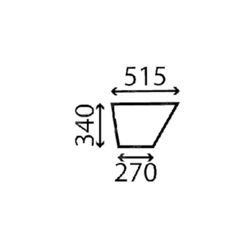 szyba JCB - drzwi dolna lewa 827/20391 (3296)