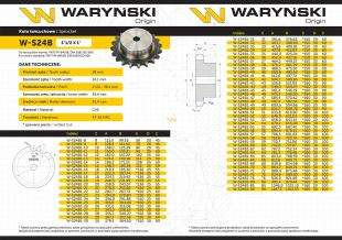 Koło zębate hartowane z kołnierzem 24B-1 (R1 1.1/2) Z-18 Waryński