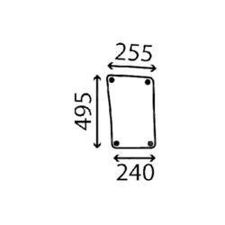 szyba Massey Ferguson - przednia dolna 3301880M4