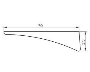 szyba Volvo - boczna prawa dolna 7418292 (2844)