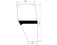 szyba do ciągnika Deutz-Fahr - drzwi prawe bezbarwne 04358528 (1347)