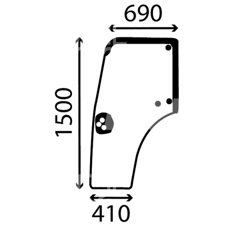 szyba New Holland T4000 TND TNS TNDA TNSA TNN TNV TNNA TNVA TNF TNFA - drzwi lewe 44910453 (1272)