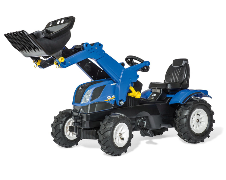 Traktor na pedały z ładowaczem i pompowanymi kołami New Holland Rolly Toys 611270