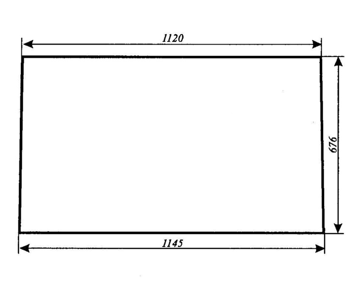 szyba do ciągnika C-330, C-360 kabina Koźmin Z.Szyszka, Naglak - przednia (668)