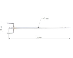 Zawieszka hak haczyk sklepowy warsztatowy 20cm 100szt.