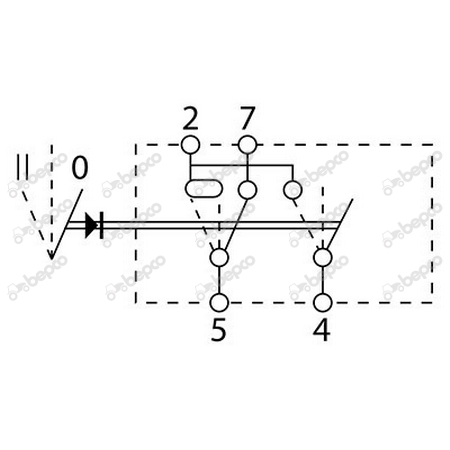 włącznik, przełącznik 3 położenia 4 PIN Massey Ferguson, Case, Fendt 42x22mm