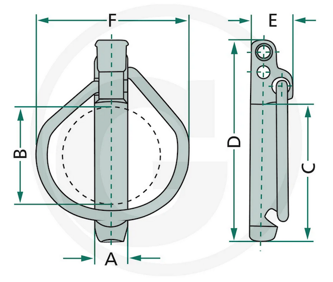 zatyczka, zawleczka zatrzaskowa 7.0mm, fi 41mm 5 szt ocynkowana