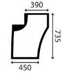 szyba New Holland - drzwi dolna lewa 2906651