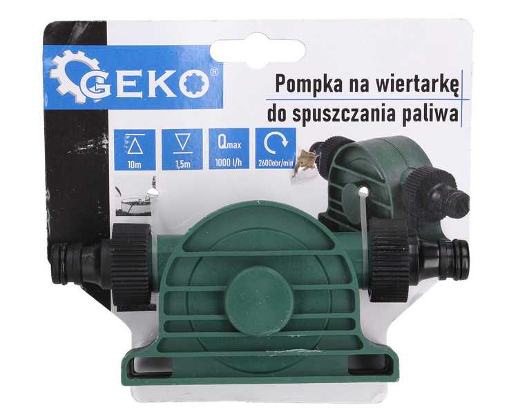 Pompka na wiertarkę do spuszczania paliwa Geko