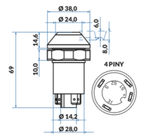 przycisk, włącznik światła roboczego Deutz-Fahr 01177166