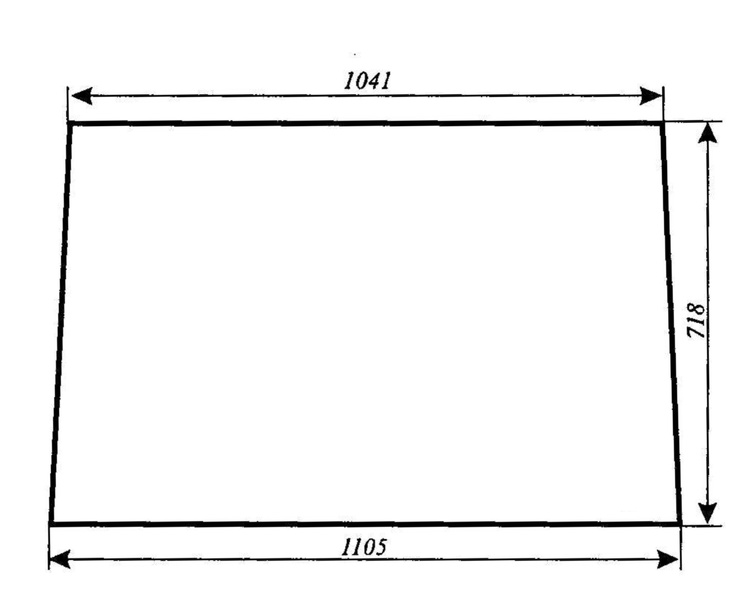 szyba do ciągnika C-360 kabina Lubsko (rok produkcji 1983) - przednia (320)