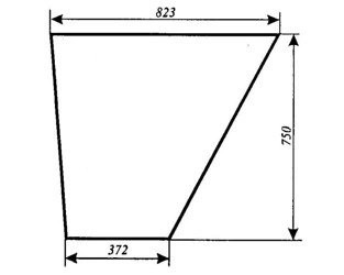 szyba do ciągnika Massey Ferguson serie 2000 - drzwi dół (lewa, prawa) (884) 3052598M1