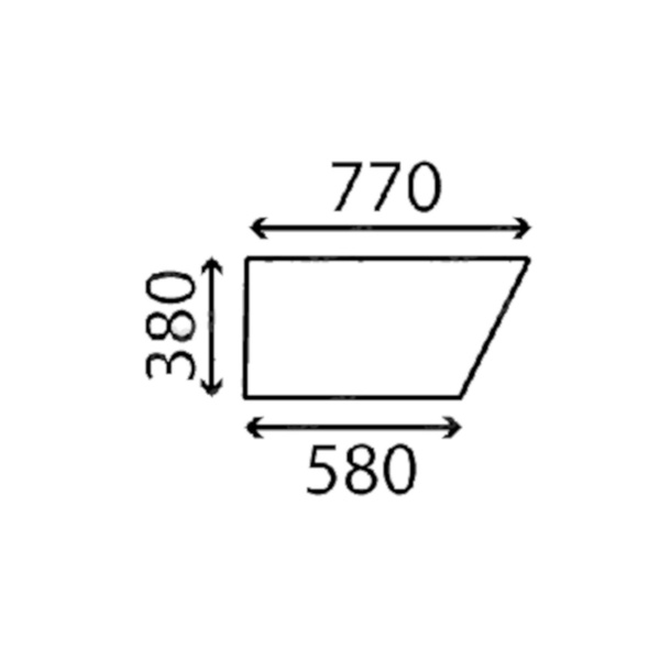 szyba Massey Ferguson - drzwi dolna 3101825M1 (5346)
