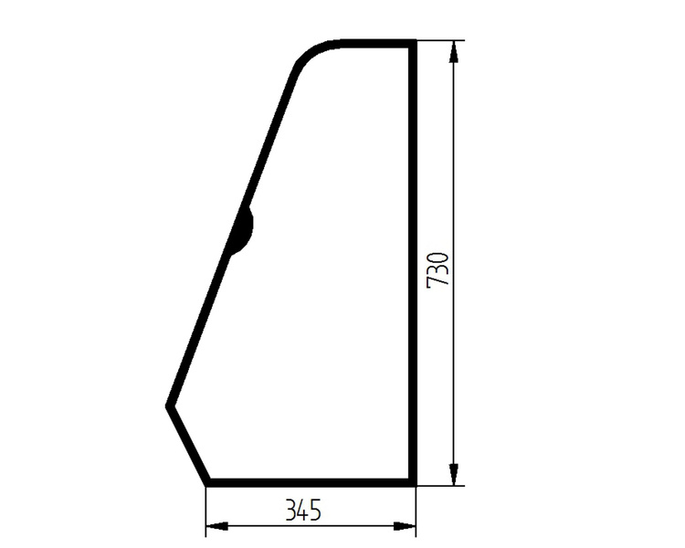 szyba ładowarka teleskopowa JCB - drzwi górna przednia 827/30478