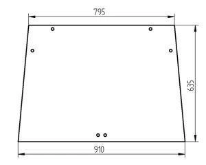 szyba Kubota STV32, STV36, STV40 - tylna 0069555559 (3012)