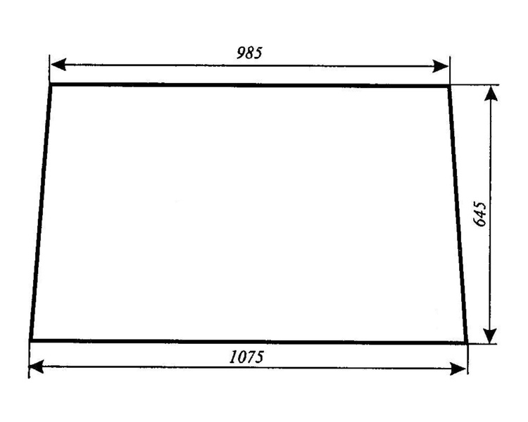 szyba do ciągnika C-330, C-360, MF kabina Ciechocin - tylna (368)