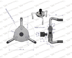 Klucz zębatkowy do filtra oleju 65-110 mm Waryński