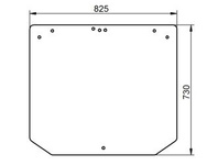 szyba do ciągnika John Deere - tylna ER372424 (4590)